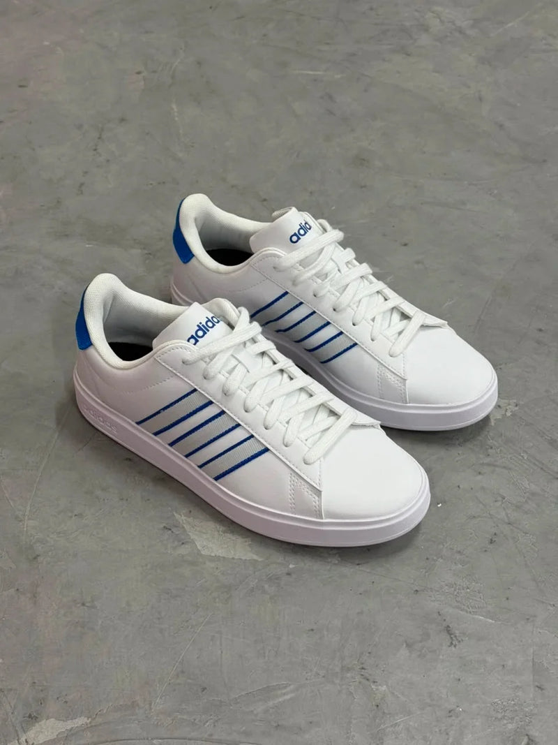 TÊNIS ADIDAS GRAND COURT 2.0 (BRANCO/AZUL)