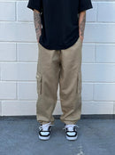 Calça cargo 2.0 bege (sarja premium)