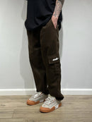 Calça cargo marrom (sarja premium)